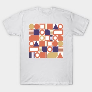 Coral geometric abstract cute T-Shirt